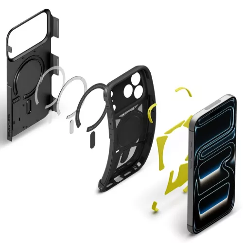 iPhone 17 Pro Max / 18 Pro Max fekete Spigen Tough Armor T MagSafe üt-8800337252620 7 kép