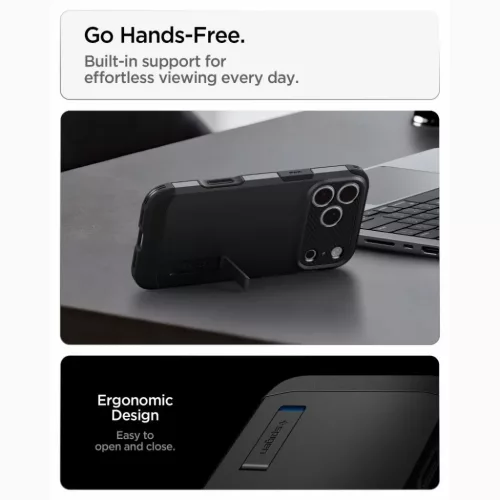 iPhone 17 Pro Max / 18 Pro Max fekete Spigen Tough Armor T MagSafe üt-8800337252620 9 kép