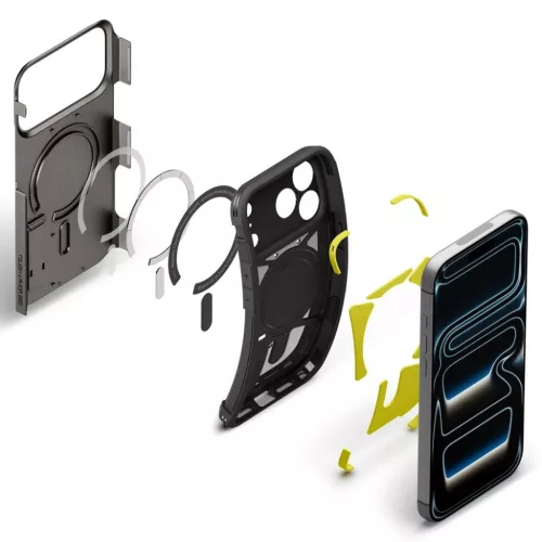 iPhone 17 Pro Max / 18 Pro Max fegyverszürke Spigen Tough Armor T Mag-8800337252637 7 kép