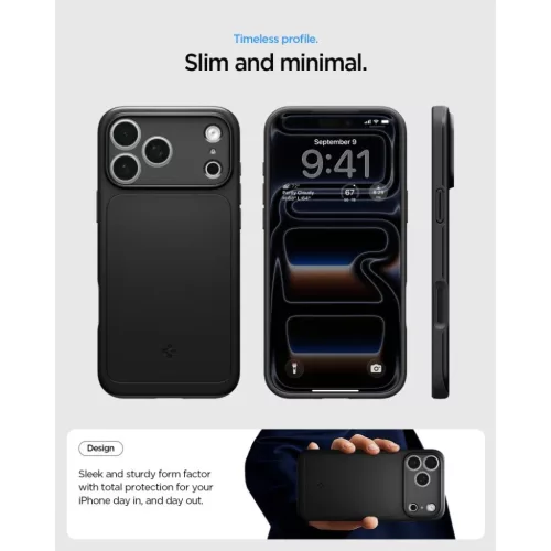 Apple iPhone 17 Pro / 18 Pro fekete Spigen Thin Fit Mag MagSafe tok-8800337252705 8 kép