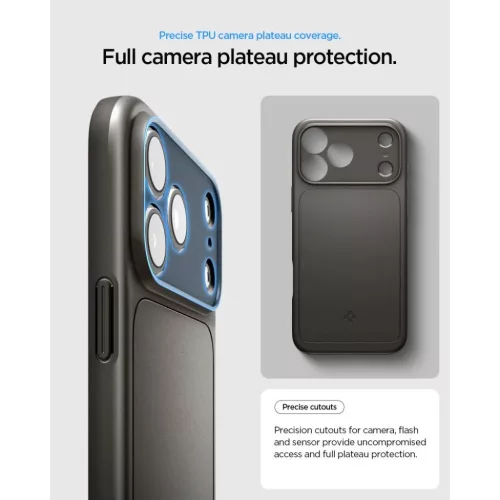 Apple iPhone 17 Pro / 18 Pro Fegyverszürke Spigen Thin Fit Mag MagSaf-8800337252729 9 kép