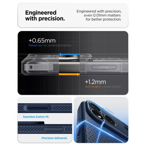 Apple iPhone 17 Pro / 18 Pro tengerészkék Spigen Liquid Air tok-8800337252767 8 kép