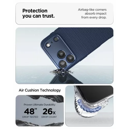 Apple iPhone 17 Pro / 18 Pro tengerészkék Spigen Liquid Air tok-8800337252767 9 kép