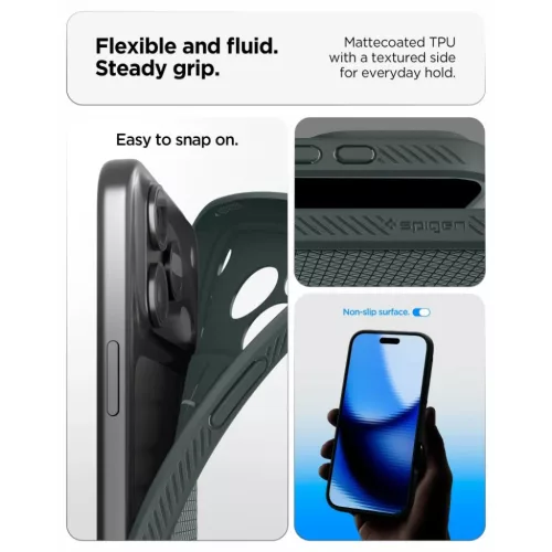 iPhone 17 Pro / 18 Pro Mélyzöld Spigen Liquid Air védőtok-8800337252774 7 kép