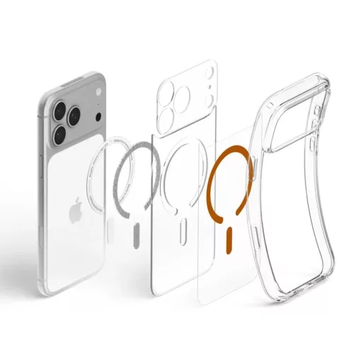 Apple iPhone 17 Pro / 18 Pro átlátszó / narancssárga Spigen Ultra -8800337252859 6 kép