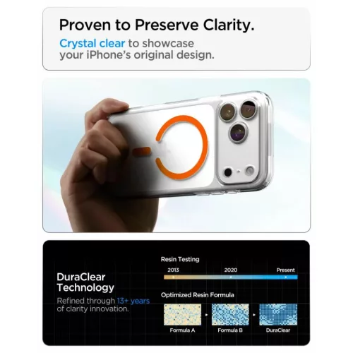 Apple iPhone 17 Pro / 18 Pro átlátszó / narancssárga Spigen Ultra -8800337252859 7 kép