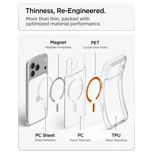Apple iPhone 17 Pro / 18 Pro átlátszó / narancssárga Spigen Ultra -8800337252859 8 kép