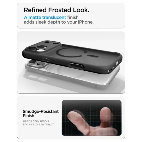 Apple iPhone 17 Pro / 18 Pro matt fekete Spigen Ultra Hybrid MagSafe t-8800337252866 5 kép