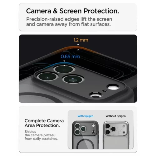 Apple iPhone 17 Pro / 18 Pro matt fekete Spigen Ultra Hybrid MagSafe t-8800337252866 9 kép