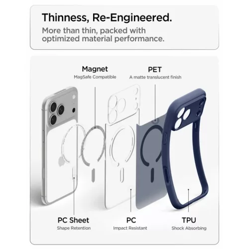 iPhone 17 Pro / 18 Pro fagyos mélykék Spigen Ultra Hybrid MagSafe to-8800337250596 8 kép