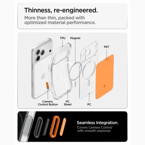 iPhone 17 Pro / 18 Pro fényes narancssárga Spigen Ultra Hybrid T Mag-8800337252965 9 kép
