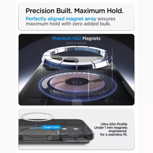 Apple iPhone 17 Pro / 18 Pro matt fekete Spigen Ultra Hybrid T MagSafe-8800337252972 9 kép