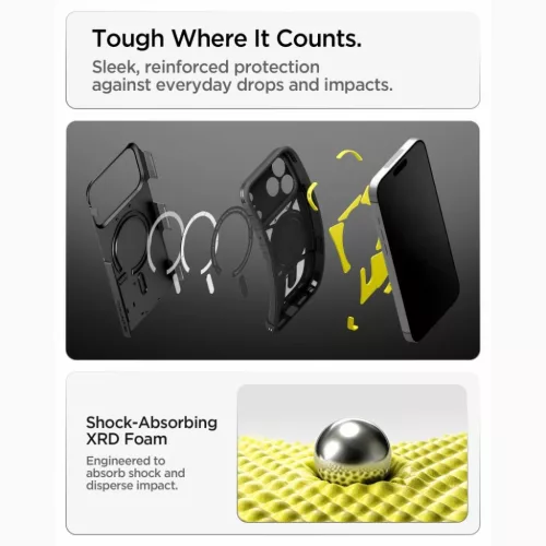Apple iPhone 17 Pro / 18 Pro fekete Spigen Tough Armor T MagSafe hibri-8800337252996 9 kép