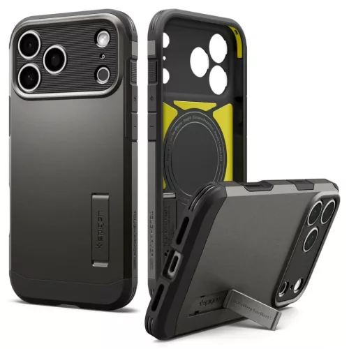 iPhone 17 Pro / 18 Pro fegyverszürke Spigen Tough Armor T MagSafe üt-8800337253009 3 kép