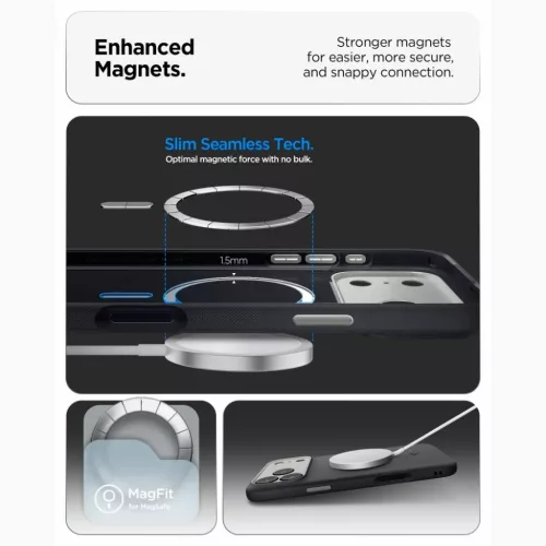 Apple iPhone 17 Pro / 18 Pro fekete (Black Sesame) Spigen Nano Pop Mag-8800337253030 6 kép