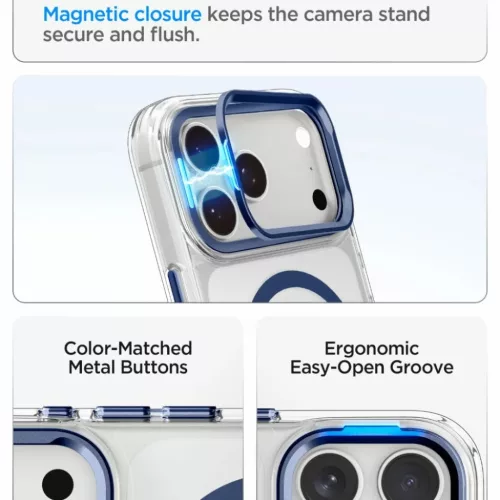 Apple iPhone 17 Pro Max / 18 Pro Max átlátszó / sötétkék Spigen -8800337250374 7 kép