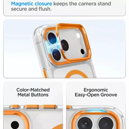 iPhone 17 Pro Max / 18 Pro Max átlátszó / narancssárga Spigen Ultr-8800337250381 7 kép