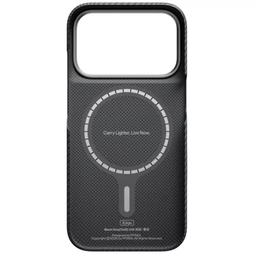 iPhone 18 Pro / 17 Pro fekete-szürke PITAKA Edge Case védőtok-741654368992 3 kép