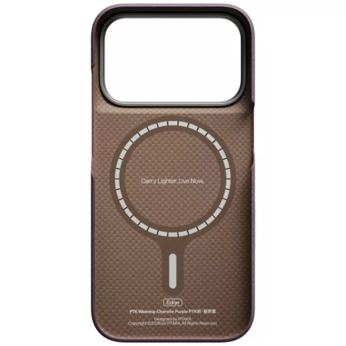 iPhone 18 Pro / 17 Pro Charoite lila PITAKA Edge Case PTK Weaving MagS-741654371534 7 kép
