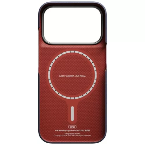 iPhone 18 Pro / 17 Pro kék PITAKA Edge PTK Weaving-Sapphire MagSafe t-741654371527 7 kép