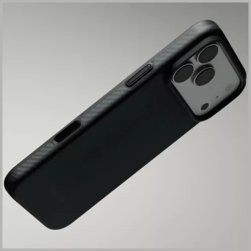 iPhone 18 Pro / 17 Pro fekete-szürke PITAKA Summa Case védőtok-741654369319 9 kép