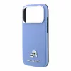  iPhone 18 Pro kék Karl Lagerfeld PU Grained Semi Wrap K&CH Heads Mag-3666339659448 5 kép