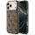  iPhone 18 Pro / iPhone 17 Pro barna Guess 4G Embossed Ring Classic Logo MagSafe tok (GUHMP18LP4MSEGW)