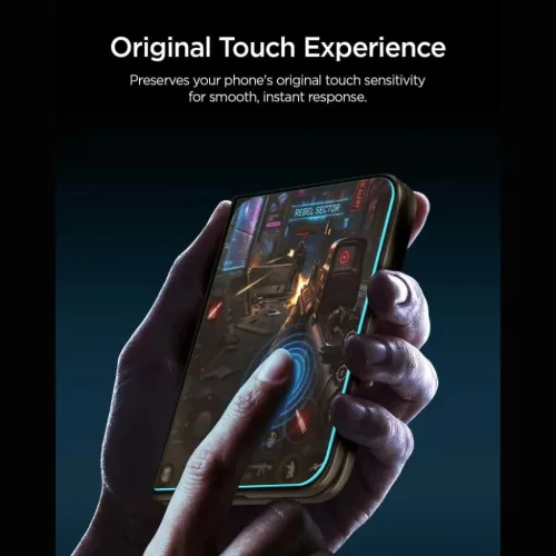  iPhone Duo Spigen GLAS.tR EZ Fit Pro HD edzett üveg kijelzővédő, -8800337251432 5 kép