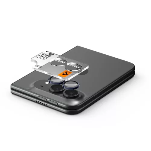 iPhone Duo Fekete Spigen Glass tR EZ Fit Optik Pro kameralencse-véd�-8800337251401 5 kép