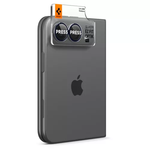  iPhone Duo Fekete Spigen Glass tR EZ Fit Optik Pro kameralencse-véd�-8800337251401 6 kép