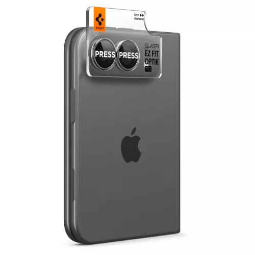  iPhone Duo fehér Spigen Glass tR EZ Fit Optik Pro kameravédő edzet-8800337251418 6 kép