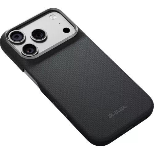  iPhone 18 Pro / 17 Pro bazaltfekete Pitaka Edge Case Argyle aramid sz-741654371466 4 kép