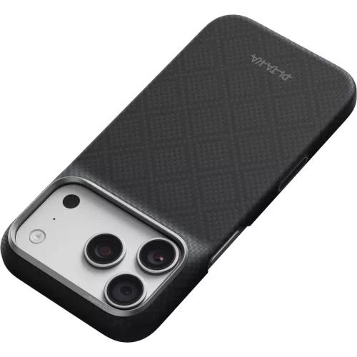 iPhone 18 Pro / 17 Pro bazaltfekete Pitaka Edge Case Argyle aramid sz-741654371466 5 kép
