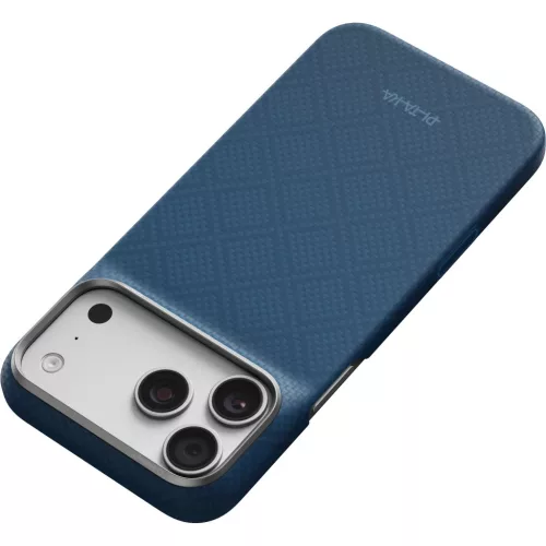  iPhone 18 Pro Max / 17 Pro Max Éjkék Pitaka Edge Case Argyle aramid-741654371589 6 kép