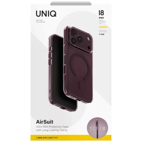  Apple iPhone 18 Pro / 17 Pro Bordó UNIQ Airsuit Magclick Charging ke-8886463698785 6 kép