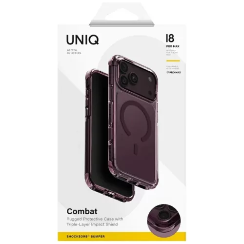 iPhone 18 Pro Max / 17 Pro Max burgundi UNIQ Combat Magclick Charging-8886463699003 10 kép