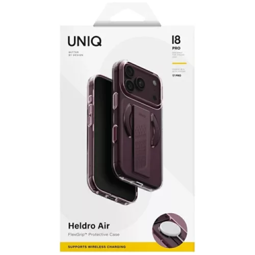  iPhone 18 Pro / 17 Pro burgundi UNIQ Heldro Air MagClick védőtok-8886463699126 9 kép