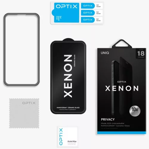  iPhone 18 Pro UNIQ Optix Xenon Nanoceram betekintésgátló edzett ü-8886463699942 5 kép