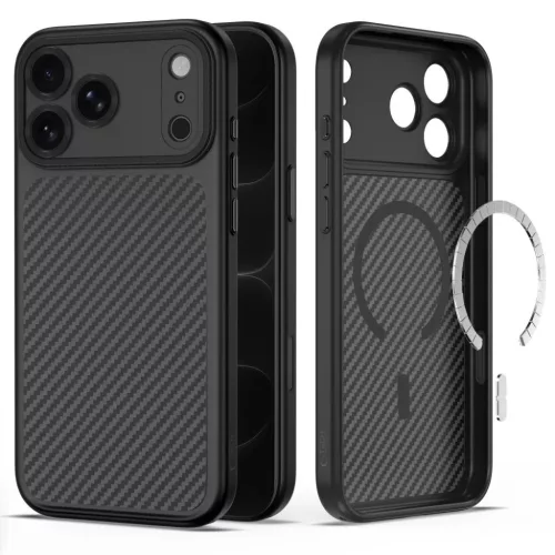  Apple iPhone 17 Pro Max / 18 Pro Max karbonfekete Tech-Protect MagCam-5906302341245 2 kép