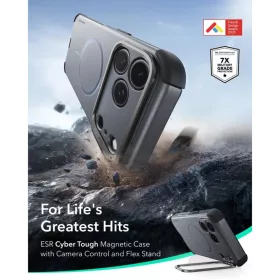  Apple iPhone 17 Pro Max / 18 Pro Max szürke ESR Cyber Tough Kickstan-4894240307953 2 kép
