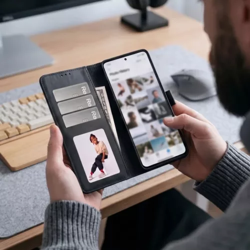  Xiaomi Redmi Note 17 Pro 5G matt fekete Tech-Protect Wallet pénztár-5906302326426 6 kép