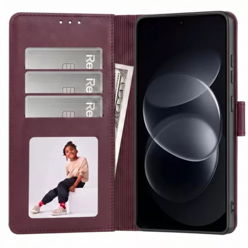  Xiaomi Redmi Note 17 Pro 5G bordó Tech-Protect Wallet pénztárca to-5906302326433 2 kép