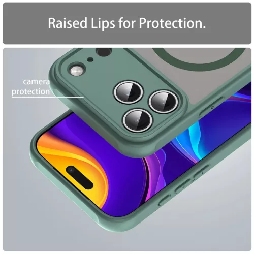  iPhone 18 Pro / iPhone 17 Pro zöld Techsuit HaloFrost II MagSafe tok-5949419380349 3 kép