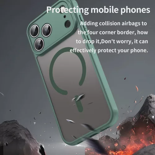  iPhone 18 Pro Max / iPhone 17 Pro Max zöld Techsuit HaloFrost II Mag-5949419380431 4 kép
