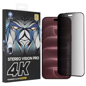 Apple iPhone 18 Pro Max fekete Lito D+ Max 4K Privacy üvegfólia-5949419377653 1 kép