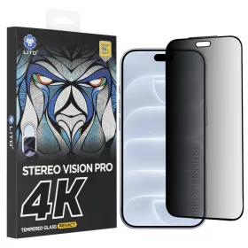  iPhone 18 Pro fekete Lito D+ Max 4K Privacy betekintésgátló edzett-5949419377646 1 kép