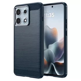  Motorola Edge 70 Max Kék Techsuit Carbon Silicone szilikon tok-5949419383753 1 kép