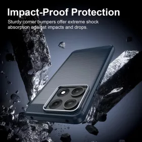  Motorola Edge 70 Max Kék Techsuit Carbon Silicone szilikon tok-5949419383753 2 kép
