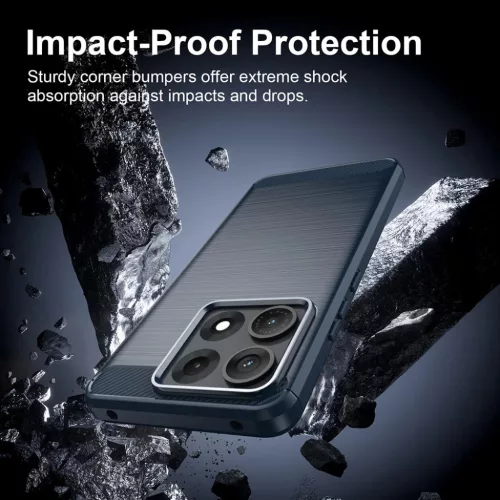  Motorola Edge 70 Max Kék Techsuit Carbon Silicone szilikon tok-5949419383753 2 kép