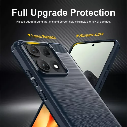  Motorola Edge 70 Max Kék Techsuit Carbon Silicone szilikon tok-5949419383753 5 kép
